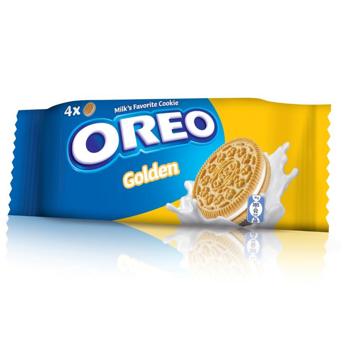Oreo Golden Vanilla Sandwich Cookies 12 x 36.8g Multipack | Golden Biscuits with Vanilla Creme Filling