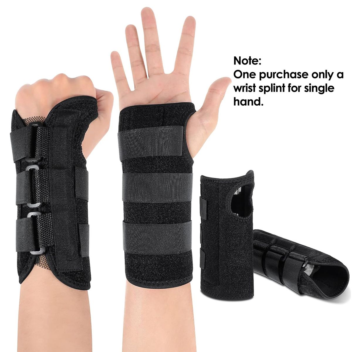 Right Hand Wrist Support Brace with Adjustable Splint – Compression Wrist Stabilizer for Sports, Gym & Daily Wrist Support