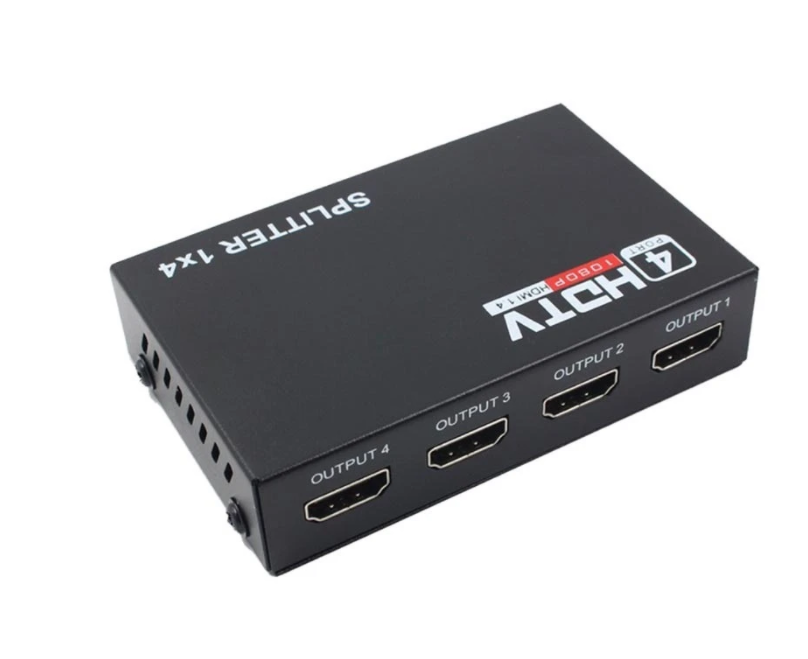 1x4 HDMI Splitter Adapter | 1 Input 4 Output HDMI Splitter 1080P for TV, Monitor & Projector