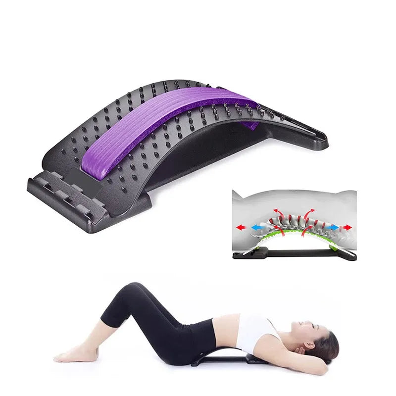 Adjustable Lumbar Back Stretcher – Multi-Level Spine Support & Back Stretching Arch for Posture Correction and Lower Back Relief