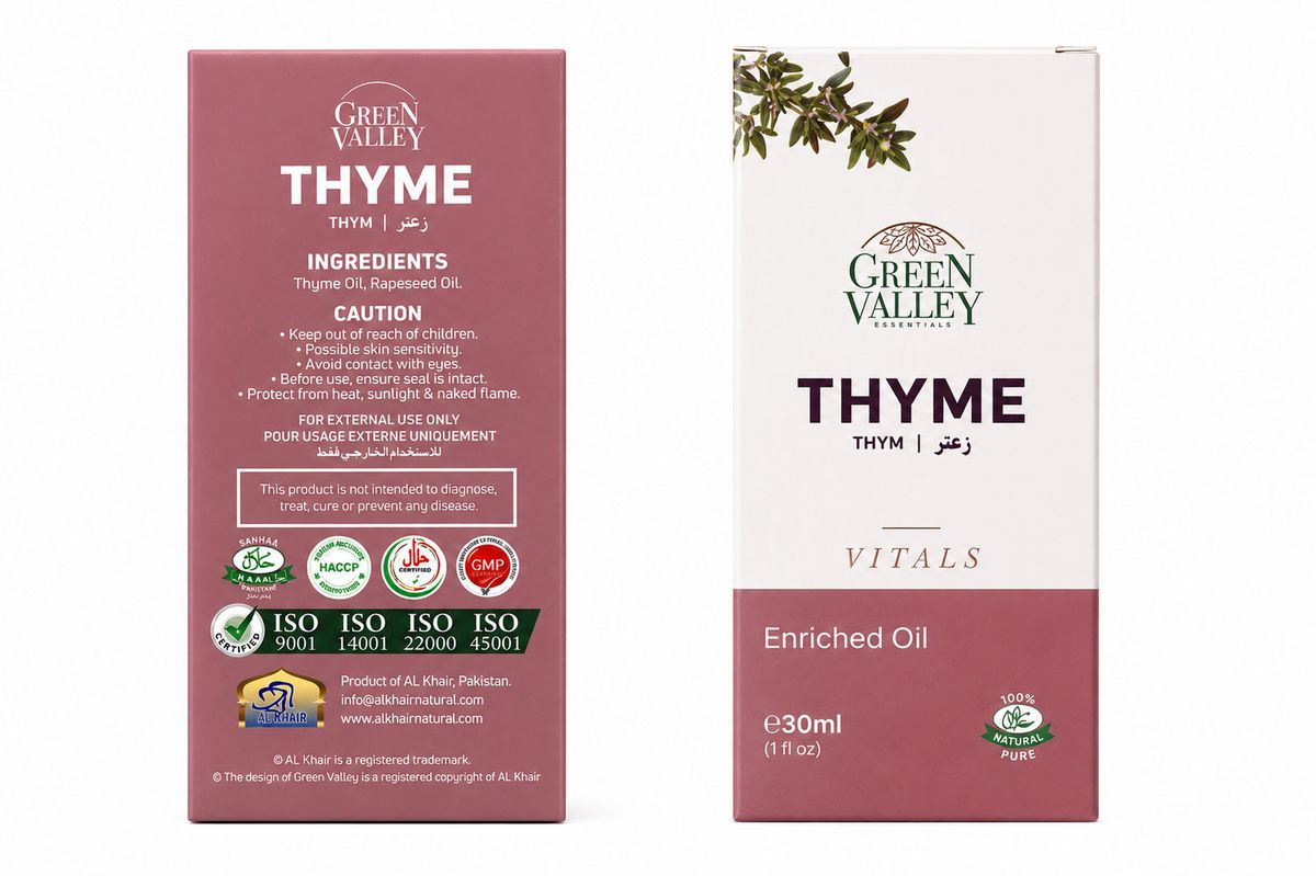 Green Valley Essentials Thyme Enriched Oil 30ml – Natural Hair & Scalp Care Oil