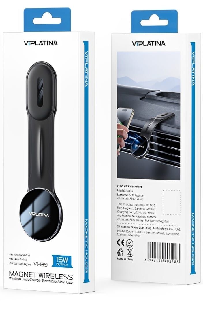 VIPLATINA MagSafe Car Mount Charger 15W Magnetic Wireless Fast Charger for Smartphones