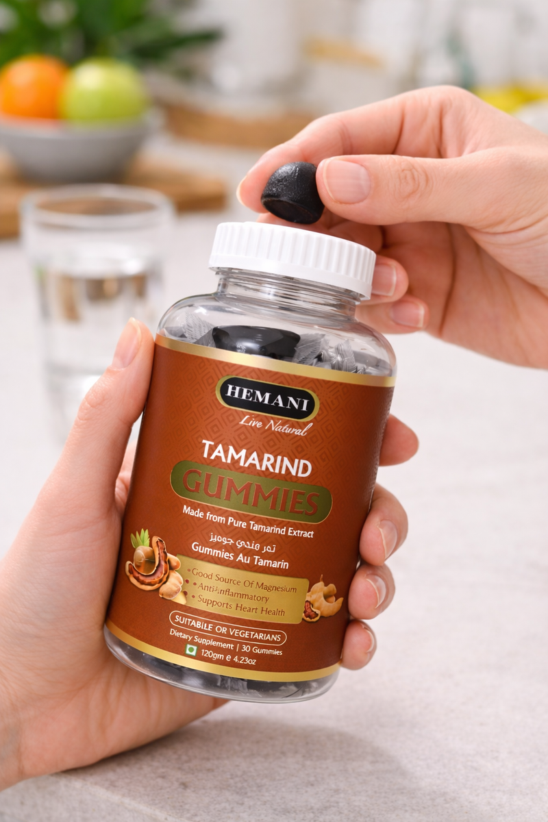 Hemani Tamarind Gummies 30 Count | Sugar-Free Tamarind Extract Gummies | Vegetarian Dietary Supplement