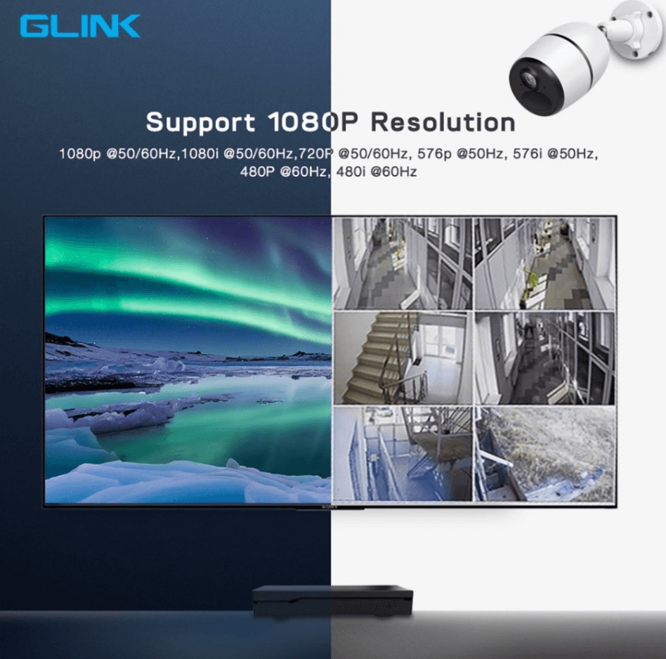 GLINK HDMI Extender Over Cat5e/Cat6 up to 60M | Full HD 1080P HDMI Extender Kit with Transmitter & Receiver | HDMI to RJ45 Signal Extension