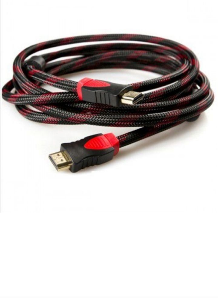 Premium Braided HDMI to HDMI Cable 5 Meter | 4K Ultra HD, Full HD 1080P, High-Speed HDMI Cable with Ethernet
