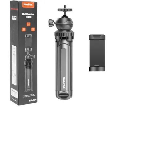 NeePho NP-999 Adjustable Tripod Stand with Phone Holder | Portable Mini Tripod for Mobile, Camera & GoPro
