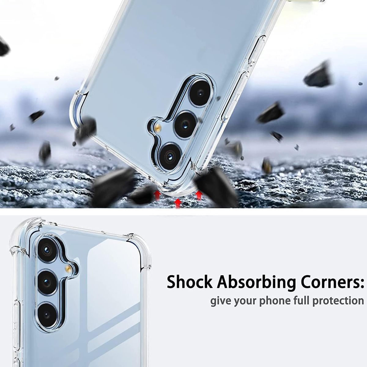 Samsung Galaxy A54 5G Premium Shockproof Clear Case | Anti-Yellow Transparent TPU Protective Back Cover with Air Cushion Corners