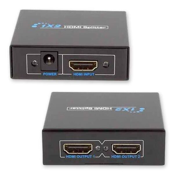 HDMI Splitter 1 Input 2 Output 4K Ultra HD | HDMI 1x2 Splitter Adapter for HDTV, TV, Monitor, Projector & PC