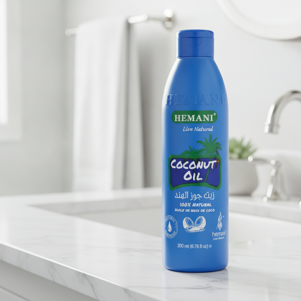 Hemani 100% Natural Coconut Hair Oil 200ml – Nourishing Oil for Hair & Scalp