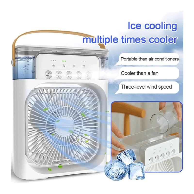 Mini Personal Air Cooler Fan with Portable Handle - Compact Desktop Cooling Fan