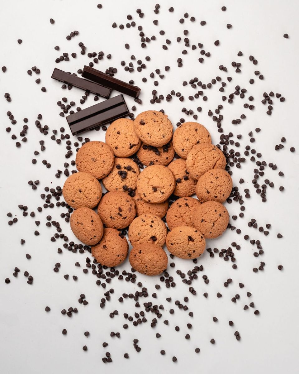Kookie Factory Choc Chip Cookies 9L Bucket | Crunchy Chocolate Chip Biscuits | Family Value Pack