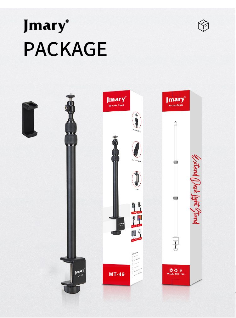 Jmary MT-49 1M Table Mount Stand for Cameras & Ring Lights