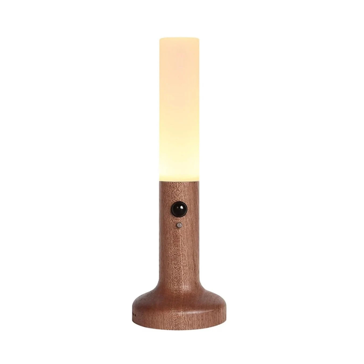 Rechargeable Motion Sensor LED Night Light with Wood Finish Base – USB Magnetic Bedside Wall Lamp
