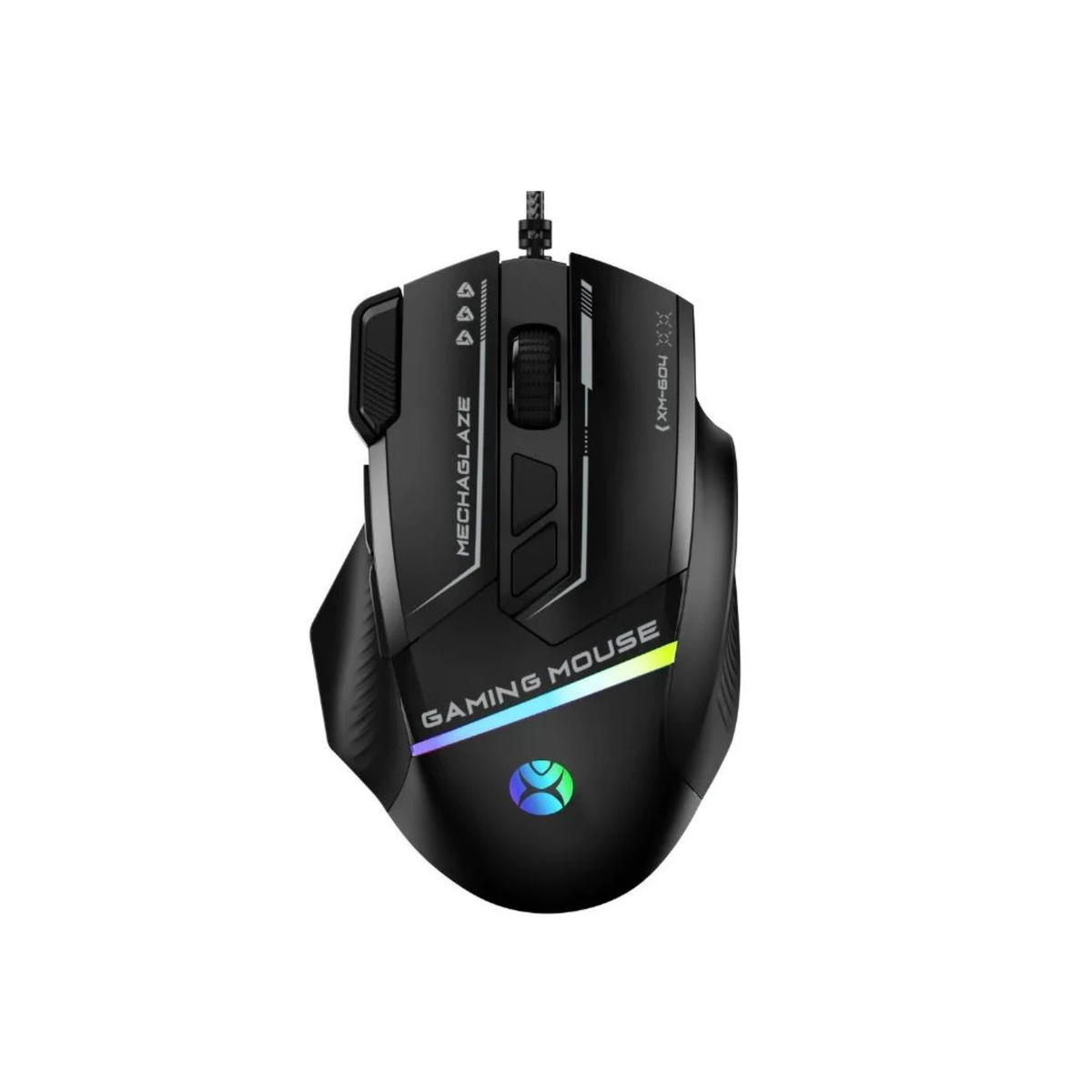 Mikuso XM-604 RGB Gaming Mouse – 7200 DPI Wired USB Optical Mouse with 8 Buttons for PC & Laptop