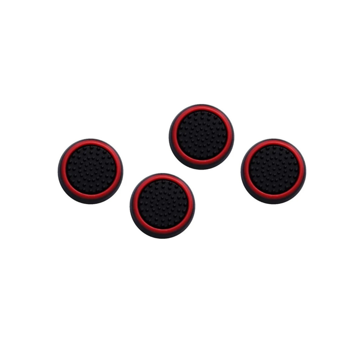 4 Pack Silicone Thumb Grip Caps for PS4 & Xbox Controllers – Anti-Slip Analog Stick Covers, Red & Black