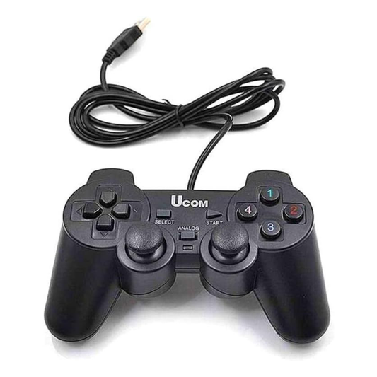UCOM Wired USB Game Controller for PC – Dual Analogue Gamepad with Vibration & D-Pad