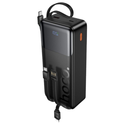 Hoco J156B 30000mAh Power Bank 22.5W Fast Charging with 4 Built-In Cables