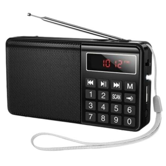Hoco HI50 Portable AM/FM Radio & Bluetooth Speaker – Rechargeable 2-in-1 with USB, TF Card & Flashlight