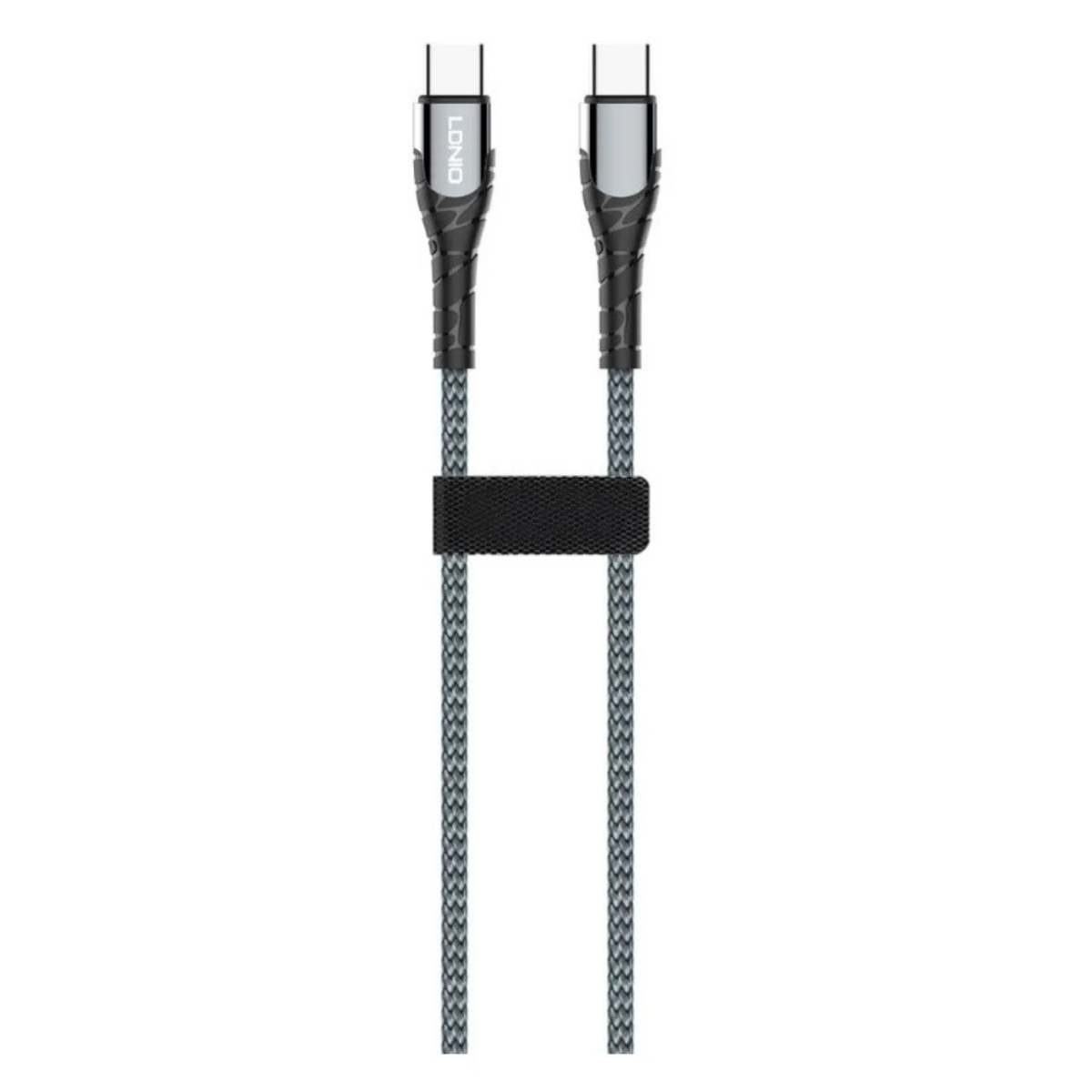 LDNIO LC102 USB-C to USB-C 65W PD Fast Charging Cable 2M | Braided Data Sync Cable