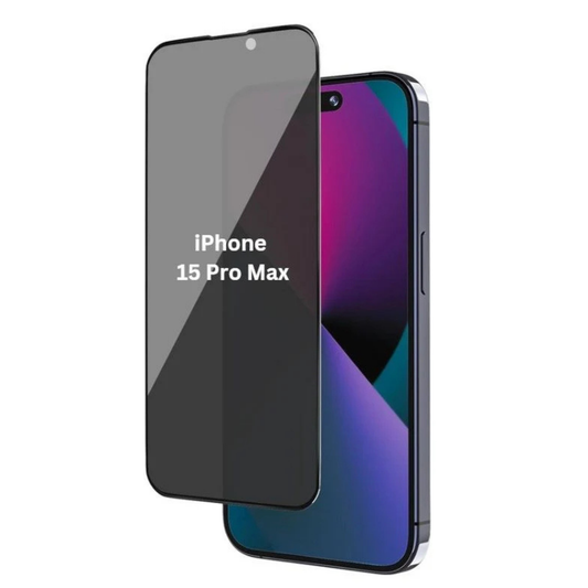 Professional Privacy Tempered Glass Screen Protector for iPhone 15 Pro Max | 9H Anti-Spy Full Coverage Glass