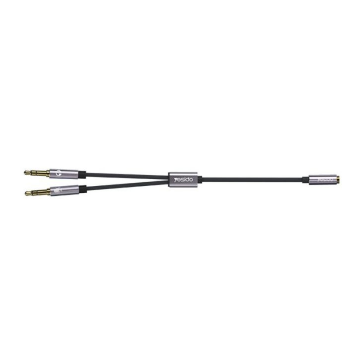 YESIDO YAU29 3.5mm Headset Splitter 30cm – Female to Dual Male Audio & Mic AUX Adapter