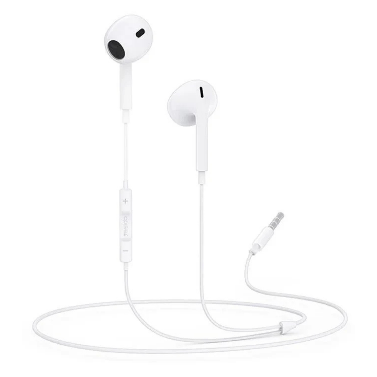 YESIDO YH39 Wired Earphones with Microphone – 3.5mm In-Ear Heavy Bass Stereo Headset with Remote Control, White