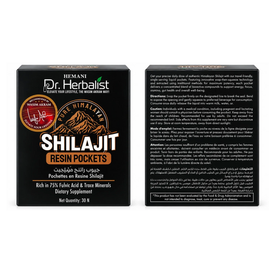 Dr. Herbalist Pure Himalayan Shilajit Resin Pockets Dietary Supplement 30 Pack