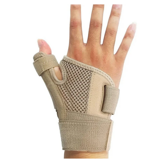 Adjustable Thumb & Wrist Support Brace with Breathable Fabric & Strap