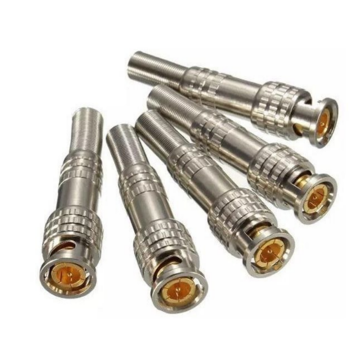 BNC Male Connector 5 Pack for CCTV Coaxial Video Cable