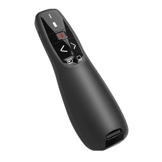 Mikuso LP-017 Wireless Presenter Remote with Red Laser Pointer | USB & USB-C Presentation Clicker for PowerPoint, Windows, Mac & Android