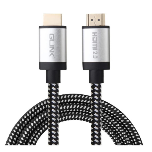GLINK GL-201 HDMI 2.0 Cable | Ultra High Speed 4K 60Hz HDMI to HDMI Braided HDTV Cable with 18Gbps & HDR