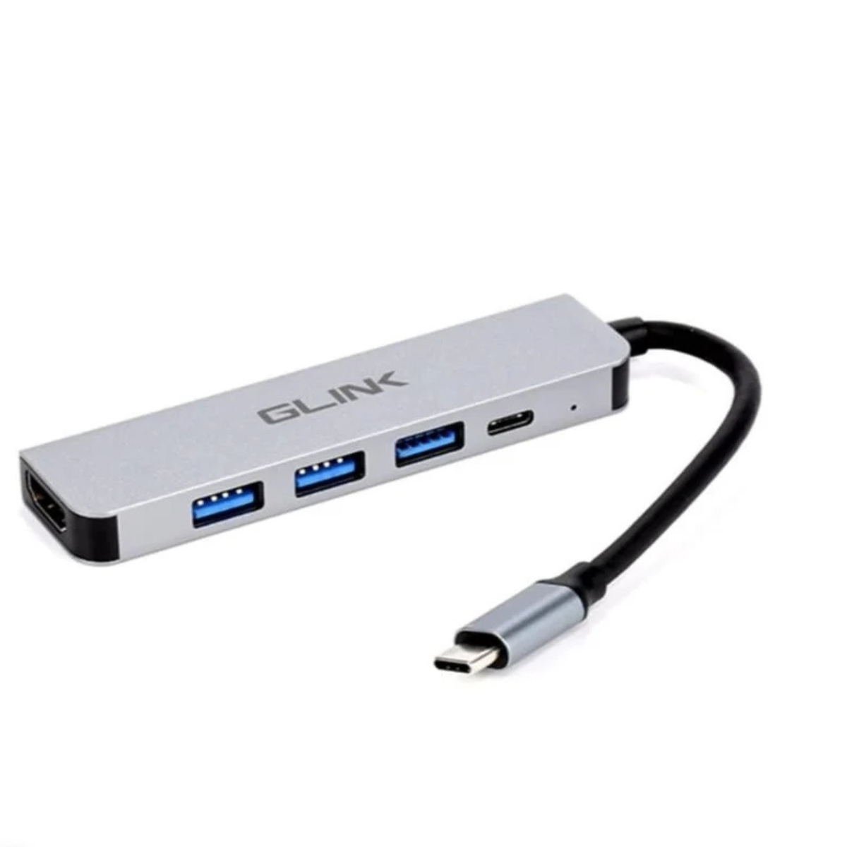 GLINK 5-in-1 USB-C Hub with 4K HDMI, 3 USB 3.0 Ports & 87W Power Delivery | Type-C Multiport Adapter for MacBook, Laptop, Tablet & PC