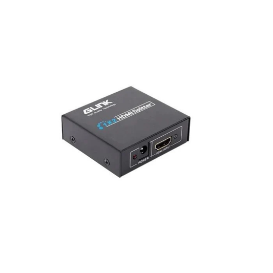 GLINK GLSP-012 HDMI Splitter 1 Input 2 Outputs | Full HD 1080P & 4K@30Hz HDMI Signal Splitter with Power Adapter