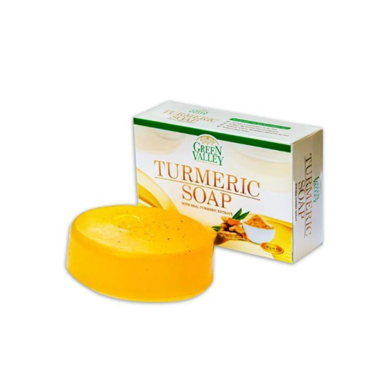 Green Valley Turmeric Brightening Soap Bars Pack of 2 – Natural Turmeric Soap for Even Skin Tone, Dark Spots & Glowing Skin