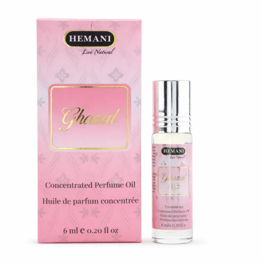 Hemani Ghazal Concentrated Perfume Oil Roll On 6ml Alcohol-Free Attar for Women - Pack of 6