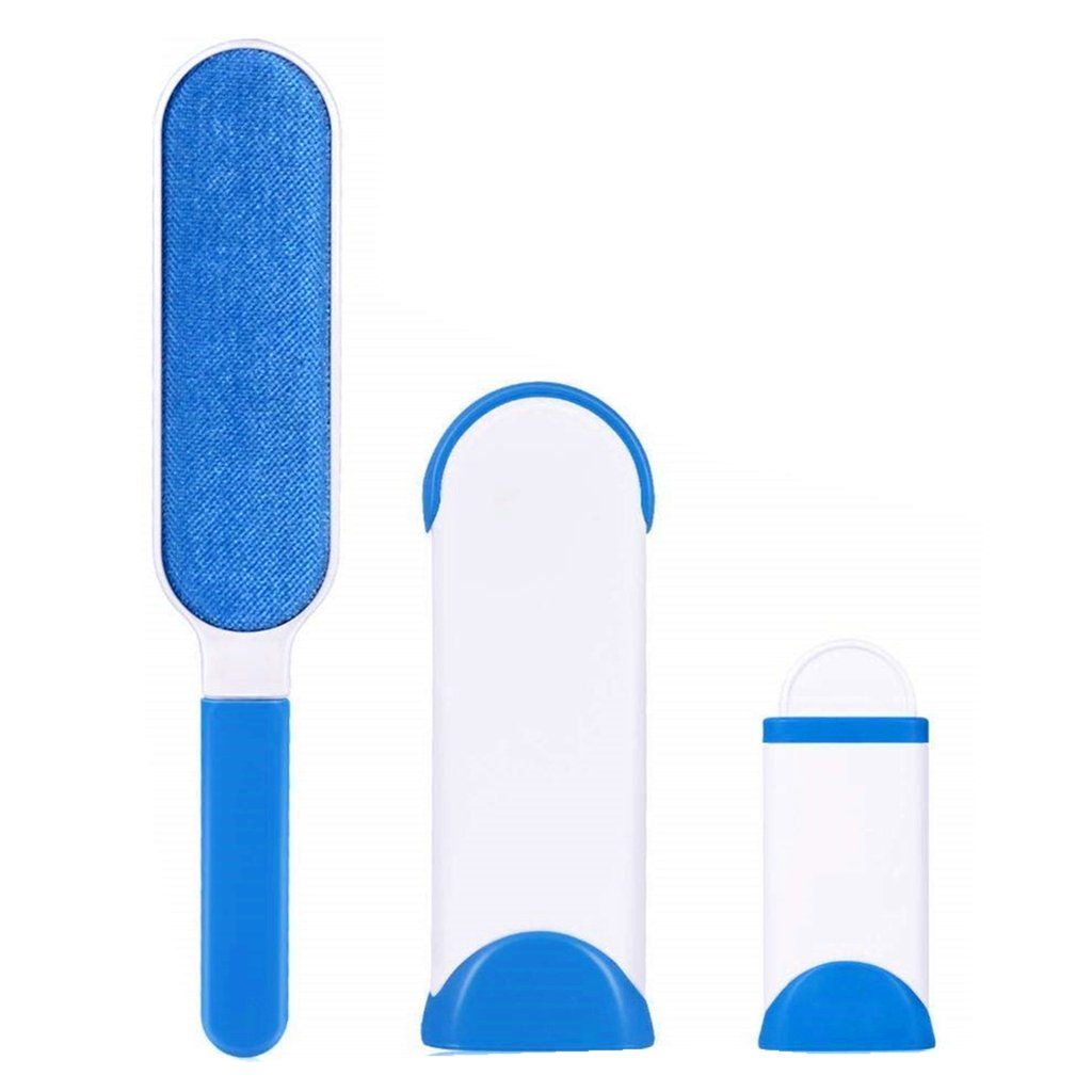 Pet Hair Remover Brush with Self-Cleaning Base & Travel Brush – Reusable Lint Cleaner for Dogs, Cats & Furniture