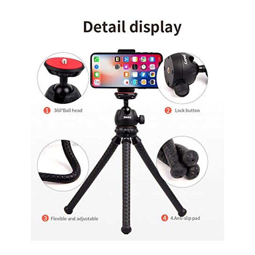 JMARY Mini Flexible Tripod Stand for Mobile Phones & Cameras
