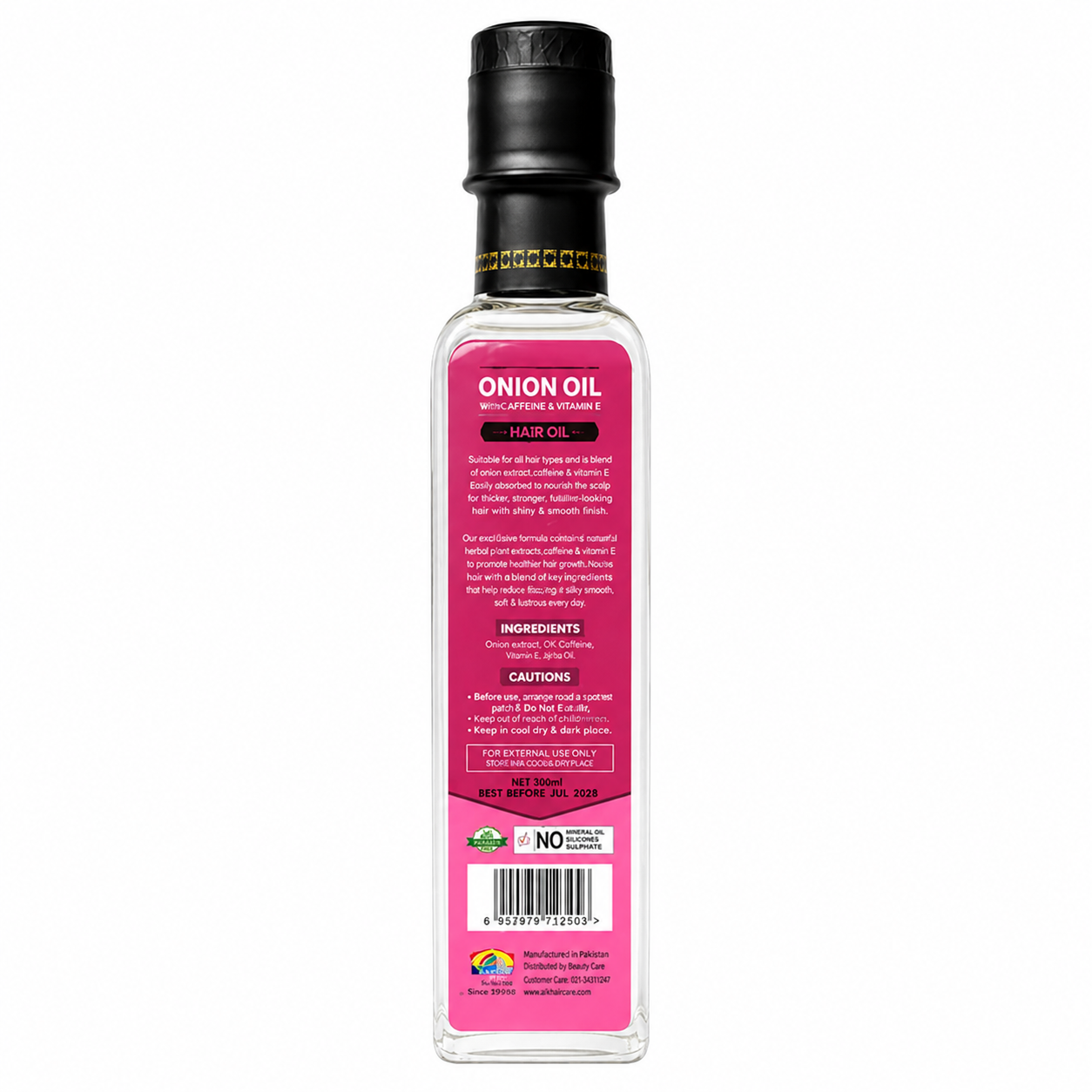 Al Khair Onion Hair Oil 250ml with Castor Oil & Vitamin E | Nourishing Hair & Scalp Oil