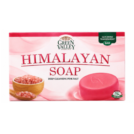 Green Valley Himalayan Pink Salt Glycerine Soap Bar 90g | Deep Cleansing Moisturizing Body Soap