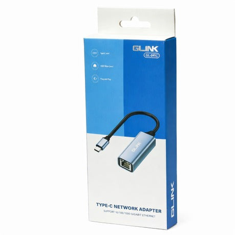 GLINK USB Type-C to RJ45 Gigabit Ethernet Adapter | USB-C to LAN Network Adapter 1000Mbps