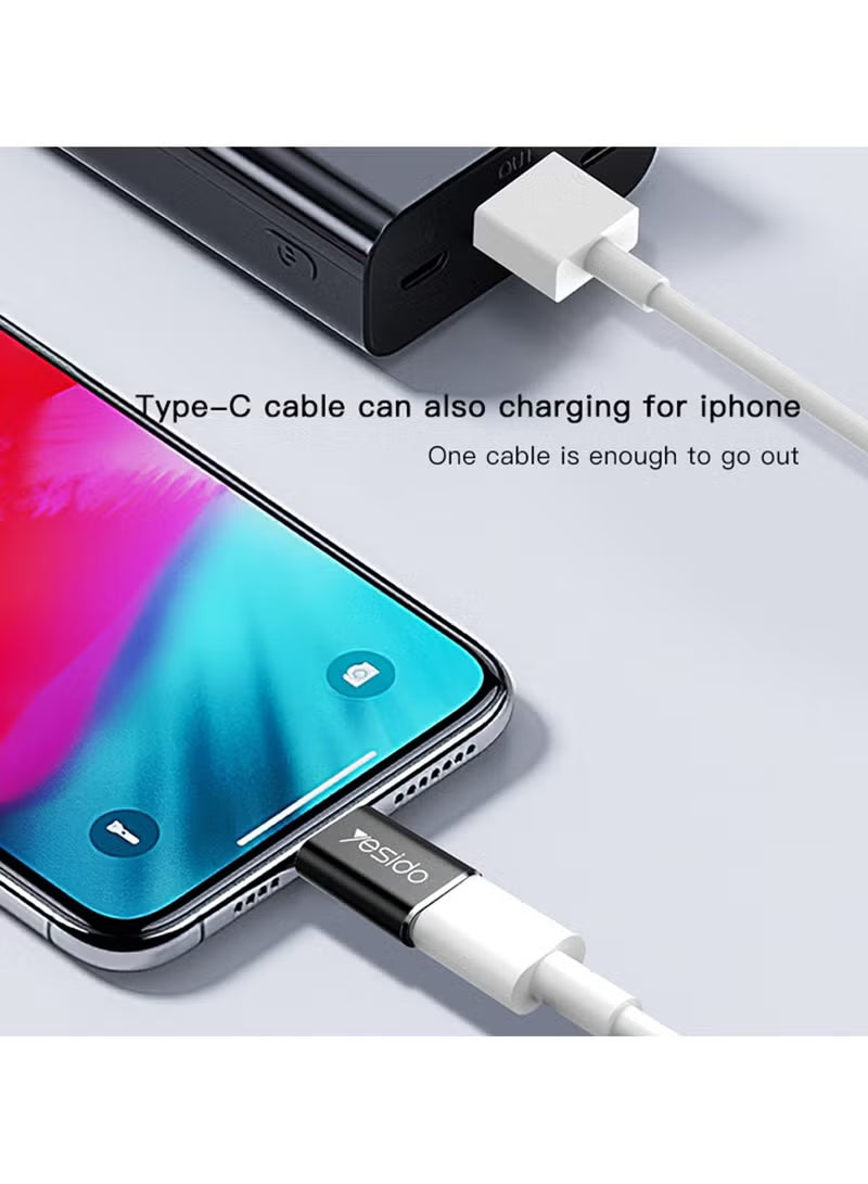 YESIDO GS03 Type-C to Lightning Adapter 2.4A – OTG Fast Charging & Data Transfer