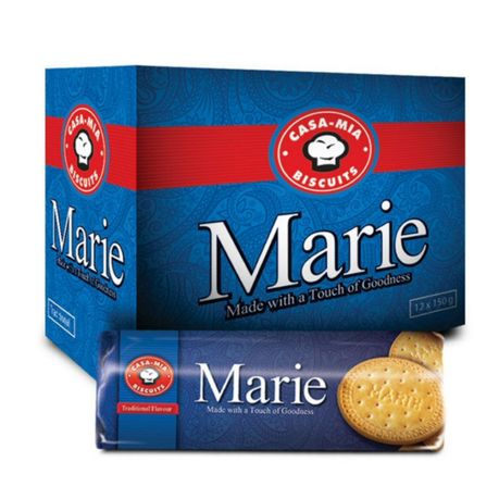 Casa Mia Marie Biscuits 12 x 150g Bulk Pack | Classic Tea Biscuits | Family Value Pack