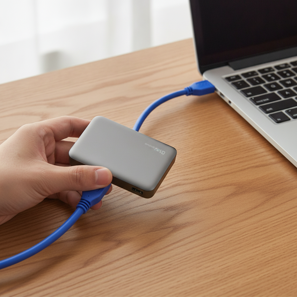 USB 3.0 A to Micro B External Hard Drive Cable 30cm High Speed Blue