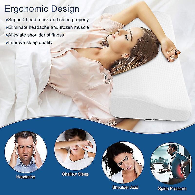 Pressure-Free Relaxing Cervical Memory Foam Pillow – Ergonomic Neck & Head Support