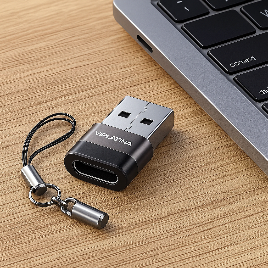 Viplatina VX21 USB-A 2.0 Male to USB Type-C Female OTG Adapter | Fast Data Transfer & Charging Converter