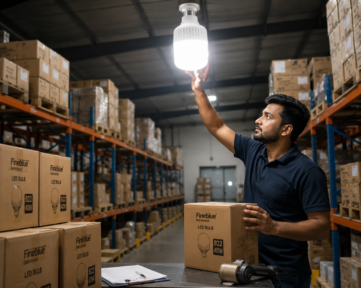 FineBlue 40W LED B22 Cool White Light Bulbs – Energy Saving Bright LED Lamp | Bayonet Cap | 2 Pack