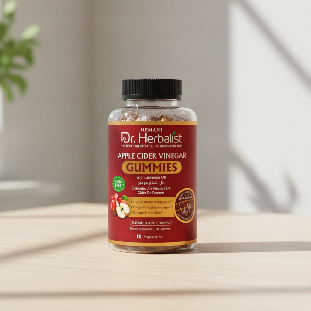 Dr. Herbalist Apple Cider Vinegar Gummies with Cinnamon Oil – Sugar Free Vegetarian Supplement, 30 Gummies