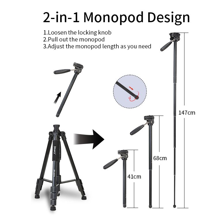 Jmary KP-2274 Professional Camera Tripod & Monopod