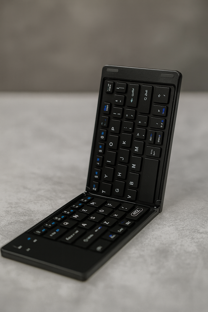 XO KB-11 Wireless Folding Bluetooth Keyboard 66 Keys | Portable Rechargeable Keyboard for iPad, Tablet, Android, iPhone, Windows & Mac