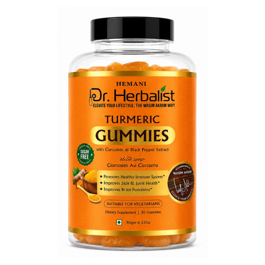 Dr. Herbalist Turmeric Gummies with Curcumin & Black Pepper – Sugar Free Vegetarian Gummies, 30 Count